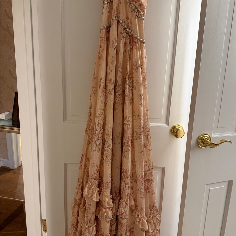 V. Chapman Scarlette Dress in Peach Tapestry - Picture 5 of 6